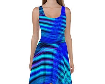 Neon Blue Cocktail Dress